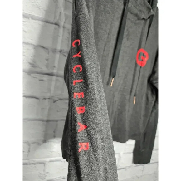 Beyond Yoga Cyclebar gray pullover gym sweatshirt hoodie size small. - Picture 5 of 9